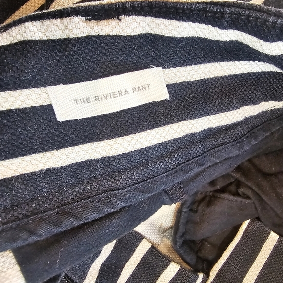 SALE-Loft Marisa women's charcoal and white stripped ankle pants size 6 - Picture 4 of 11